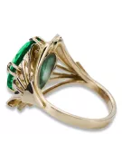 Smaragd 14 Karat Gelbgold Ring Vintage Schmuck vrc015y